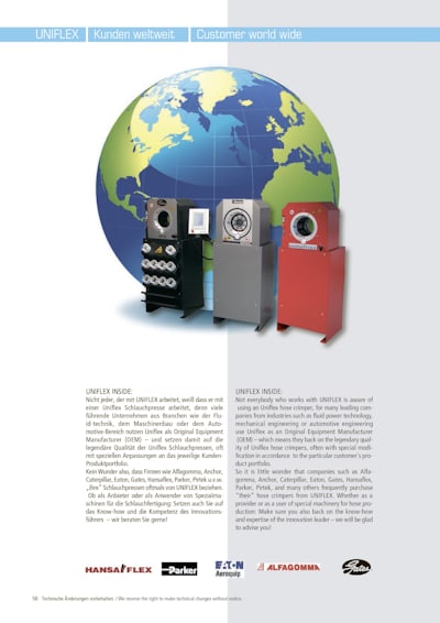 Каталог Производитель UNIFLEX-Hydraulik GmbH (Франкфурт-М., ФРГ)