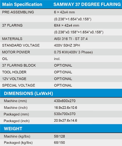 Mонтажный станок SAMWAY UNISPEED SAM01 для врезных колец DIN  